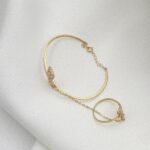 ⁦اسواره وخاتم اطفال ذهب عيار 18 الوزن 3.08 جرام⁩ - الصورة ⁦2⁩