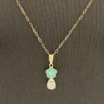 ⁦نصف طقم أطفال ذهب عيار 18 الوزن 3.13 جرام⁩ - الصورة ⁦3⁩