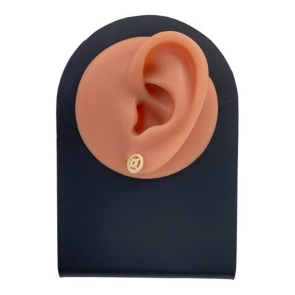 حلق ذهب عيار 18 الوزن 0.80 جرام