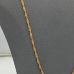 ⁦سلسال ذهب عيار 21 الوزن 8 جرام تصميم مبروم بسيط⁩ - الصورة ⁦3⁩