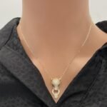 عقد ذهب عيار 18 الوزن 3.43 جرام