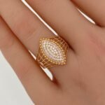 ⁦خاتم ذهب عيار 21 الوزن 2.85 جرام⁩ - الصورة ⁦2⁩