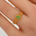 ⁦خاتم ذهب عيار 21 الوزن 2.15 جرام⁩ - الصورة ⁦3⁩