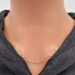 عقد دورين ذهب عيار 18 الوزن 0.94 جرام