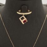 ⁦نصف طقم ذهب عيار 18 الوزن 4.47 جرام⁩ - الصورة ⁦5⁩