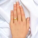 خاتم توينز ذهب عيار 21 تصميم الماس الوزن 2.73 جرام