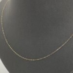 ⁦سلسال ذهب عيار 18 الوزن 0.70 جرام تصميم مبروم بسيط⁩ - الصورة ⁦2⁩