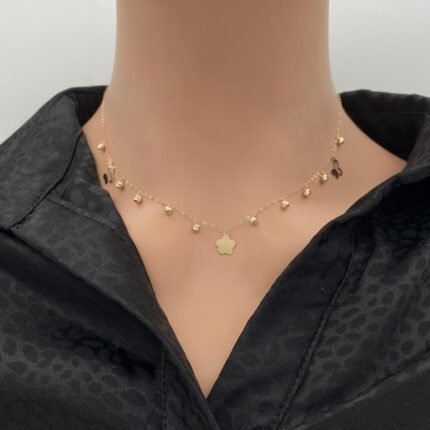 عقد ذهب عيار 18 الوزن 1.38 جرام