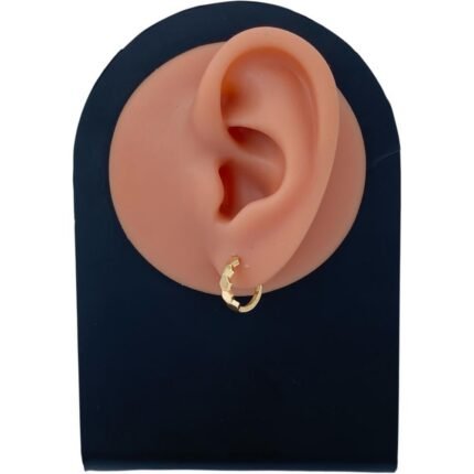 حلق ذهب عيار 18 الوزن 1.1 جرام