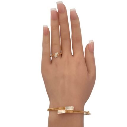 طقم إسوار وخاتم دوريكا ذهب عيار 21 وزن 7.19 جم لمسة أناقة فاخرة