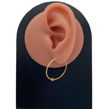 حلق ذهب عيار 21 الوزن 1.18 جرام