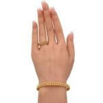 اسوارة مع خاتم ذهب عيار 21 وزن 15.15 جم مذهله تلفت الأنظار