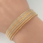 ⁦اسوارة ذهب ملونه عيار 18 وزن 22.10 جم 9 ادوار تصميم ايطالي أنيق⁩ - الصورة ⁦3⁩