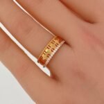 ⁦خاتم ذهب عيار 21 الوزن 2.06 جرام⁩ - الصورة ⁦2⁩