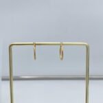 ⁦حلق ذهب عيار 21 الوزن 0.90 جرام⁩ - الصورة ⁦2⁩