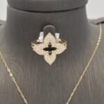 ⁦نصف طقم ذهب عيار 18 الوزن 8.06 جرام⁩ - الصورة ⁦4⁩