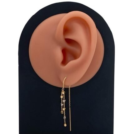 حلق ذهب عيار 18 الوزن 1.90 جرام