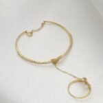 ⁦اسواره وخاتم مواليد ذهب عيار 18 الوزن 2.72 جرام⁩ - الصورة ⁦2⁩