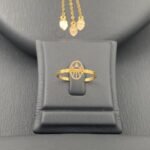 ⁦طقم ذهب عيار 21 وزن 7.84 جم تصميم دائري يزين إطلالتك⁩ - الصورة ⁦3⁩