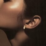 ⁦حلق ذهب عيار 18 الوزن 0.72 جرام⁩ - الصورة ⁦2⁩