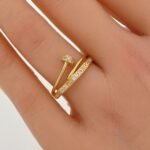 ⁦خاتم ذهب عيار 18 الوزن 1.88 جرام⁩ - الصورة ⁦2⁩