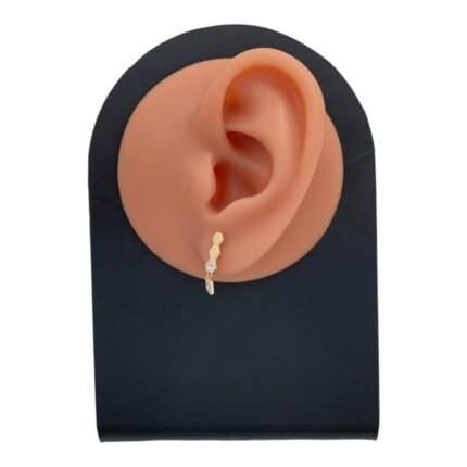 حلق ذهب عيار 18 الوزن 1.08 جرام