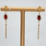 ⁦حلق ذهب عيار 21 الوزن 1.85 جرام⁩ - الصورة ⁦2⁩