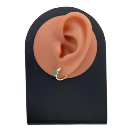 حلق ذهب عيار 18 الوزن 1.54 جرام