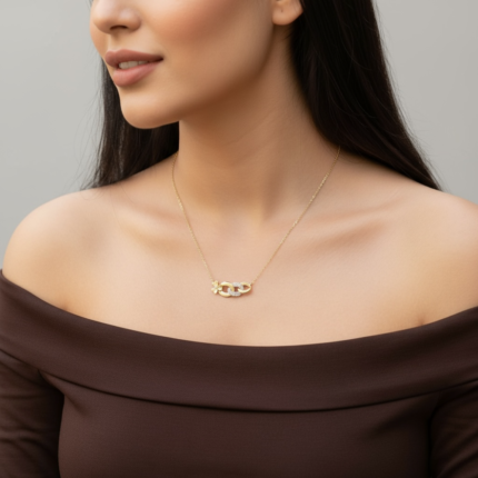 عقد ذهب عيار 18 الوزن 1.45 جرام