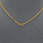 ⁦سلسال ذهب عيار 18 الوزن 0.80 جرام سلسه مبروم بسيطه وملفته⁩ - الصورة ⁦5⁩