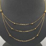 ⁦عقد ذهب عيار 18 الوزن 1.87 جرام⁩ - الصورة ⁦2⁩