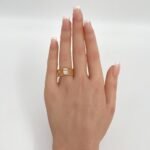 خاتم ذهب عيار 21 الوزن 2.49 جرام اختيار مثالي لمحبات التميّز