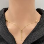 عقد ذهب ناعم عيار 21 وزن 1.8 جم بسلسال مبروم فخم طول 27.5 سم فريد