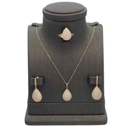 نصف طقم ذهب دمعه عيار 18 الوزن 10.08 جرام