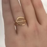 ⁦خاتم ذهب عيار 21 الوزن 1.15 جرام⁩ - الصورة ⁦3⁩