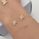 ⁦كف ذهب عيار 18 الوزن 1.58 جرام⁩ - الصورة ⁦2⁩