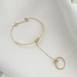 ⁦اسواره وخاتم مواليد ذهب عيار 18 الوزن 2.48 جرام⁩ - الصورة ⁦2⁩