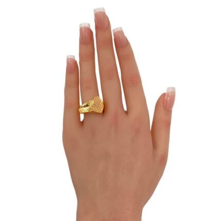 خاتم ذهب عيار 21 الوزن 3.84 جرام