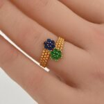 ⁦خاتم ذهب عيار 21 الوزن 1.99 جرام⁩ - الصورة ⁦2⁩