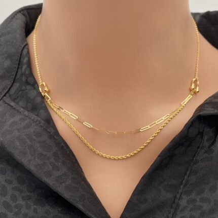 عقد ذهب عيار 18 الوزن 1.99 جرام