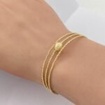 ⁦أسوارة هيفاء ذهب عيار 18 الوزن 4.27 جرام⁩ - الصورة ⁦2⁩