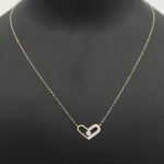 ⁦طقم ذهب على شكل قلب عيار 18 وزن 2.47 جم  رقي وجمال في كل تفاصيله⁩ - الصورة ⁦5⁩