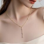 عقد ذهب عيار 18 وزن 1.31 جرام لمسة أنثوية