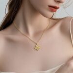 عقد ذهب عيار 18 وزن 1.75 جرام أناقة راقية