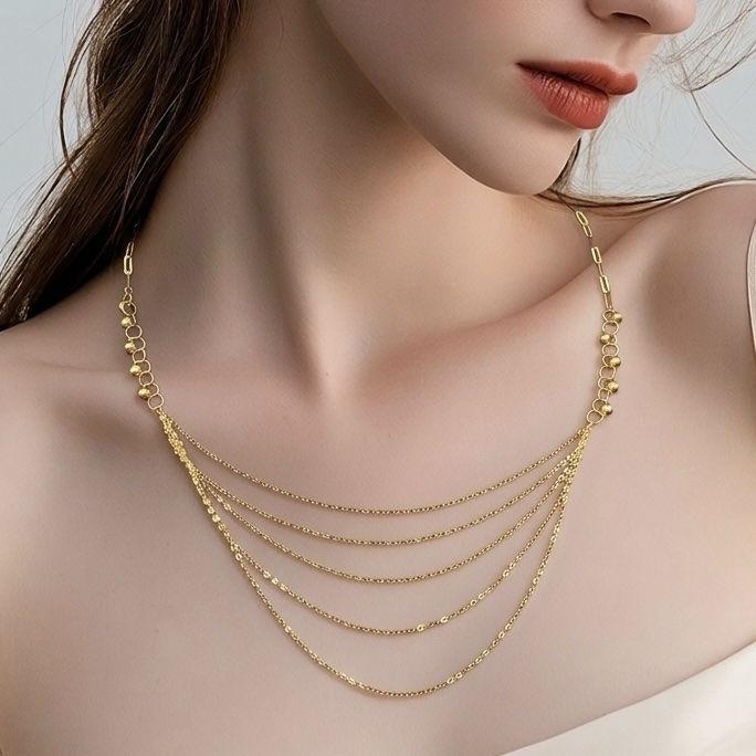 img_1367 عقد ذهب عيار 18 الوزن 1.73 جرام - الصورة 1