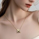 عقد ذهب عيار 18 وزن 0.85 جرام لمسة أنثوية