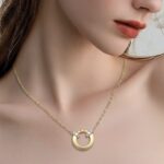 عقد ذهب عيار 18 وزن 0.92 جرام تصميم ناعم