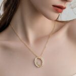 عقد ذهب عيار 18 وزن 0.92 جرام تصميم أنيق