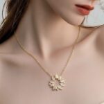 عقد ذهب عيار 18 وزن 1.30 جرام تصميم أنيق