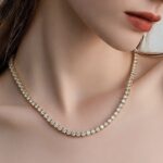 عقد تنس ذهب عيار 18 الوزن 12.77 جرام